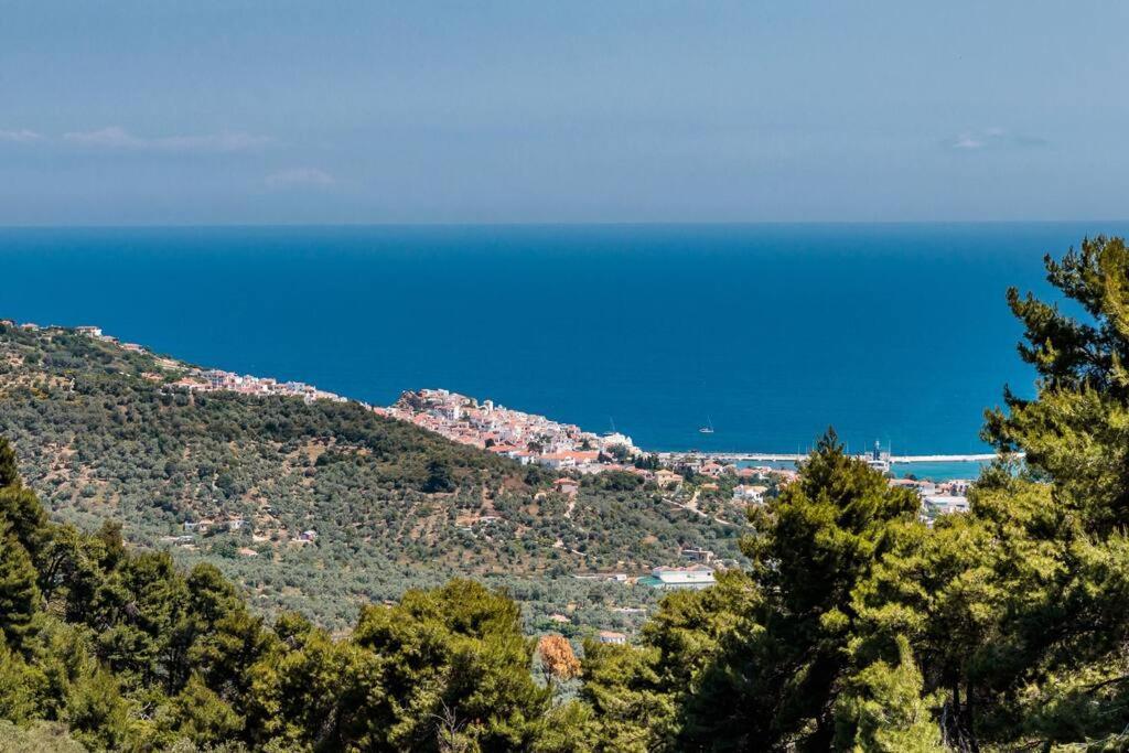Villa Koukounaria Skopelos Town Bagian luar foto